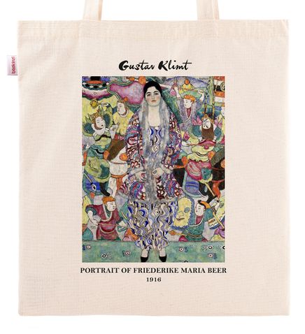 Askılı Bez Çanta - Ressamlar - Gustav Klimt - Portrait Of Friederike Maria Beer 1916