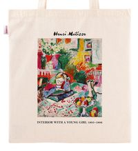 Askılı Bez Çanta - Ressamlar - Henri Matisse - Interior With A Young Girl 1905–1906