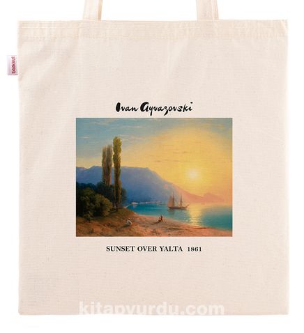 Askılı Bez Çanta - Ressamlar - Ivan Ayvazovski - Sunset Over Yalta  1861
