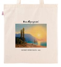 Askılı Bez Çanta - Ressamlar - Ivan Ayvazovski - Sunset Over Yalta  1861