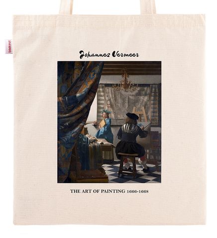 Askılı Bez Çanta - Ressamlar - Johannes Vermeer - The Art Of Painting 1666-1668	