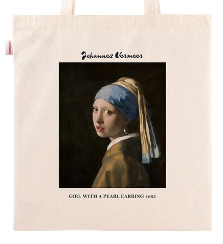 Askılı Bez Çanta - Ressamlar - Johannes Vermeer - Girl With A Pearl Earring 1665