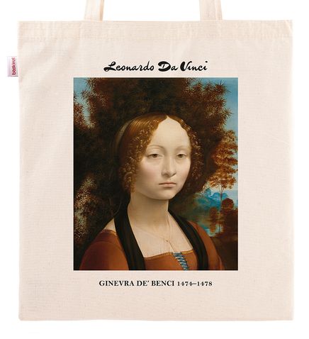 Askılı Bez Çanta - Ressamlar - Leonardo Da Vinci - Ginevra De' Benci 1474–1478