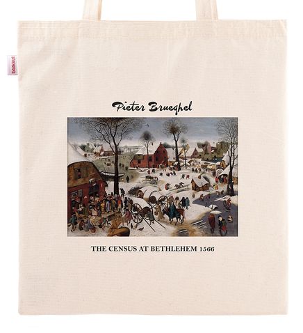 Askılı Bez Çanta - Ressamlar - Pieter Brueghel - The Census At Bethlehem 1566