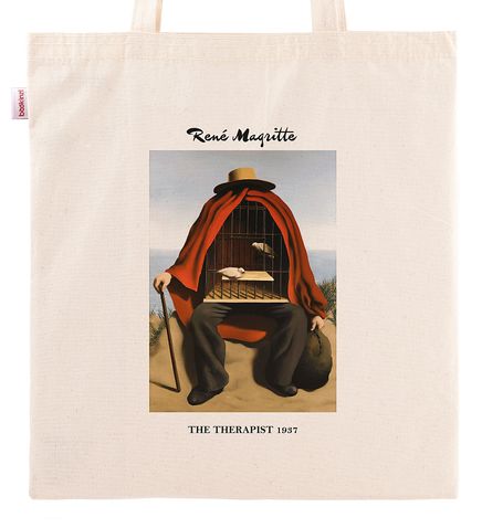 Askılı Bez Çanta - Ressamlar - Rene Magritte - The Therapist 1937