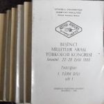 Beşinci Milletler Arası Türkoloji Kongresi / 23-28 Eylül 1985/Tebliğler, 6 cilt