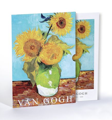 Vase with Three Sunflowers, Van Gogh, Özel Tasarım Kılıflı A4 Poster
