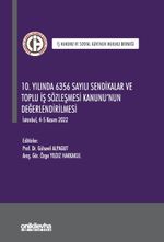 10. Yılında 6356 Sayılı Sendikalar ve Toplu İş Sözleşmesi Kanunu'nun Değerlendirilmesi