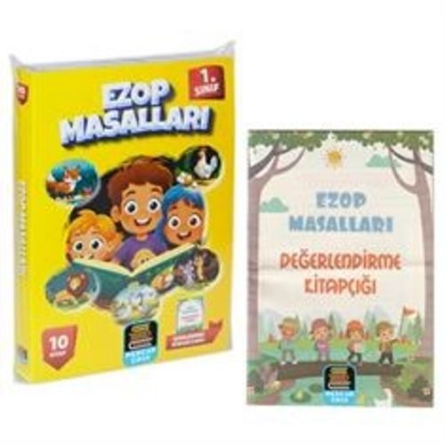 1. Sınıf Okuma Seti Ezop Masalları 10 Kitap + Değerlendirme Kitapçığı İlaveli