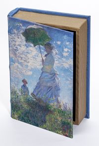 Kitap Şeklinde Ahşap Hediye Kutu - Ressamlar - Claude Monet - Woman With A Parasol 1875