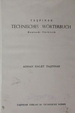 Technisches Wörterbuch Deutsch-Türkisch (1-I-33) 
