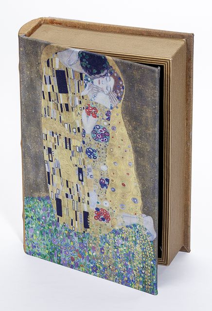 Kitap Şeklinde Ahşap Hediye Kutu - Ressamlar - Gustav Klimt - The Kiss 1908-1909