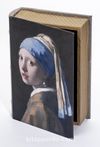 Kitap Şeklinde Ahşap Hediye Kutu - Ressamlar - Johannes Vermeer - Girl With A Pearl Earring 1665