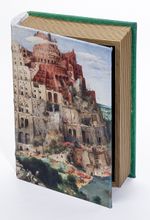 Kitap Şeklinde Ahşap Hediye Kutu - Ressamlar - Pieter Brueghel - The Tower Of Babel 1563