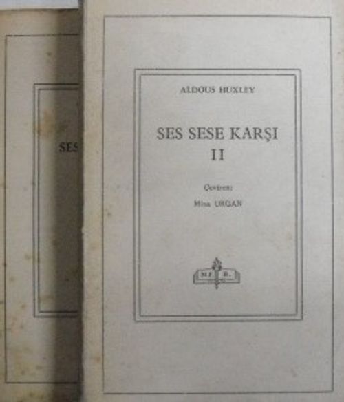 Ses Sese Karşı (2 cilt) / 11-Z-192