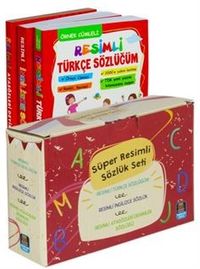 Süper Resimli Sözlük Seti Türkçe-İngilizce Atasözleri (3 Kitap-Kutulu) Tdk Uyumlu