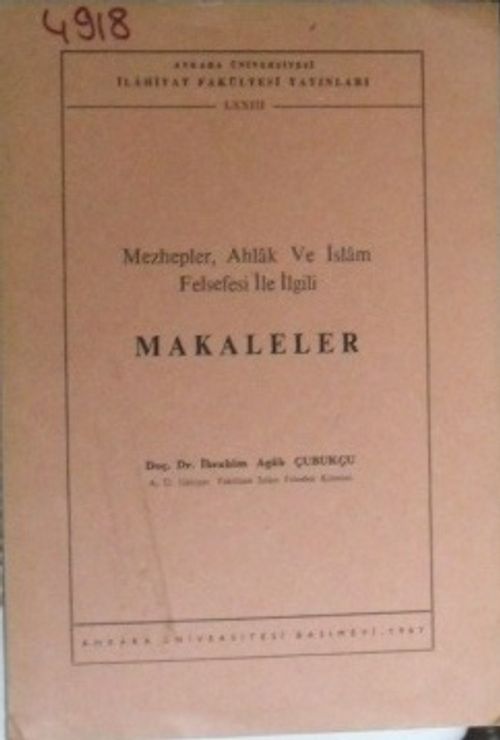 Mezhepler, Ahlak ve İslam Felsefesi İle İlgili Makaleler / 41-A-5