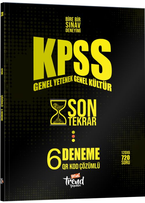KPSS Son Tekrar QR Çözümlü 6 Deneme