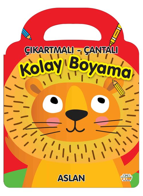 Çıkartmalı Çantalı Kolay Boyama - Aslan