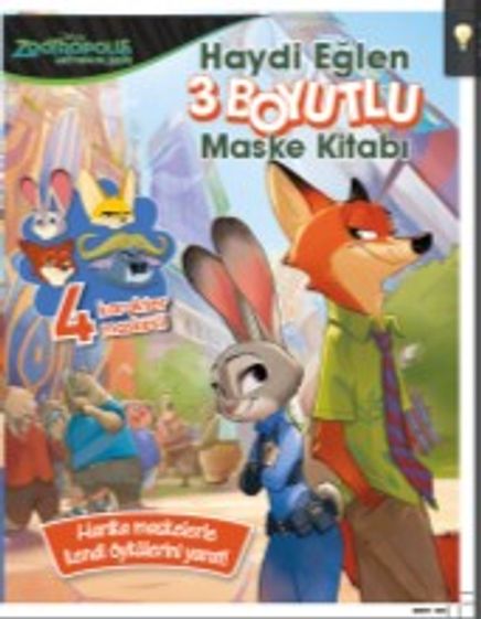 Disney Zootropolis Hayvanlar Şehri 3 Boyutlu Maske Kitabı