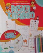 Resim Kitabım & Okul Öncesi Eğitim Dizisi (Çizgileri Birleştir-Boya-Tamamla)