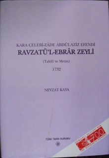 Ravzatü’l-Ebrar Zeyli 1732 / 13-Z-2