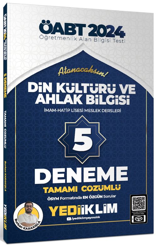 2024 ÖABT Din Kültürü Ve Ahlak Bilgisi İmam-Hatip Lisesi Meslek Dersleri Tamamı Çözümlü 5 Deneme
