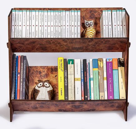 Masaüstü Kitaplık - İki Katlı - Kök Sarı (BK-KT017)