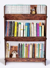 Masaüstü Kitaplık - Üç Katlı - Kök Sarı (BK-KT012)