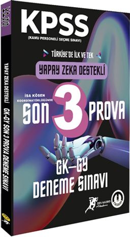 KPSS Genel Kültür Genel Yetenek Yapay Zeka Destekli Son 3 Prova 