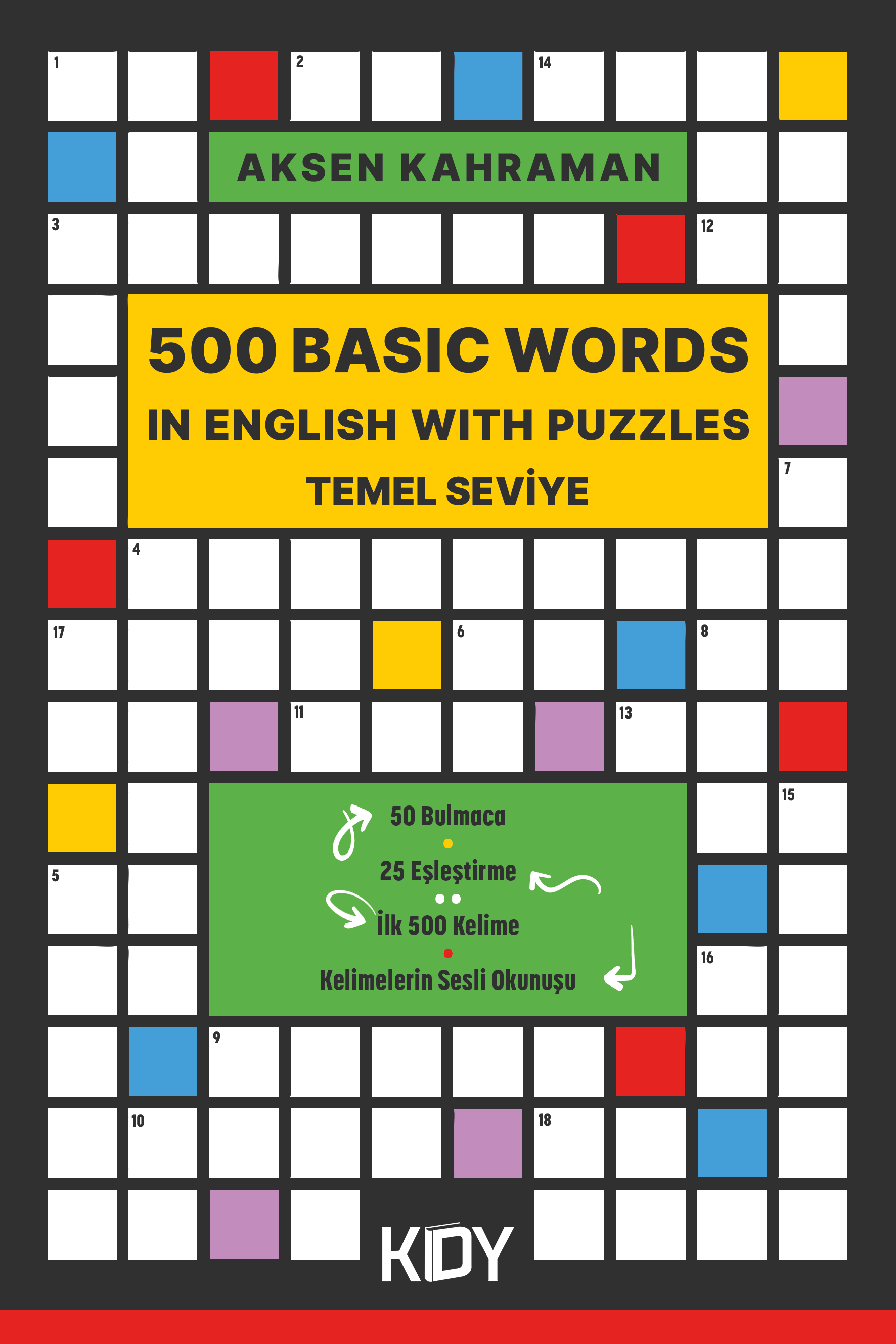 500 Basic Words in English with Puzzles (Temel Seviye) (Aksen