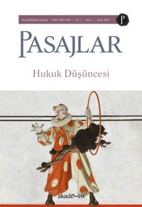 Pasajlar Sosyal Bilimler Dergisi Sayı:1 Ocak 2019 / Hukuk Düşüncesi