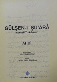 Gülşen-i Şuara – İndeksli Tıpkıbasım / 13-Z-16