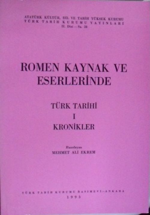 Romen Kaynak ve Eserlerinde Türk Tarihi I Kronikler 13-Z-27