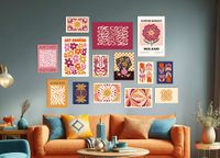 Groovy Temalı Eklektik Poster Seti