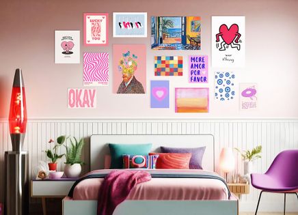 Preppy Temalı Eklektik Poster Seti