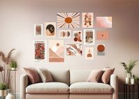 Boho Temalı Eklektik Poster Seti