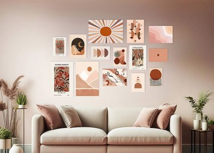 Boho Temalı Eklektik Poster Seti