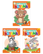 Hayvanlar Boyama Seti (3 Kitap Takım)