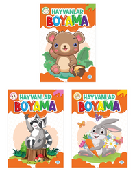 Hayvanlar Boyama Seti (3 Kitap Takım)