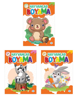 Hayvanlar Boyama Seti (3 Kitap Takım)