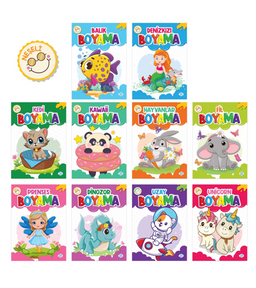 Neşeli Boyama Seti (10 Kitap Takım)