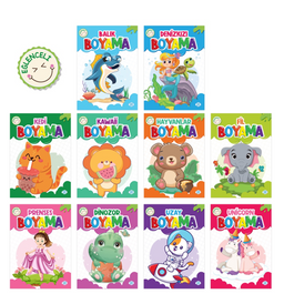 Eğlenceli Boyama Seti (10 Kitap Takım)