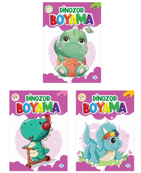 Dinozor Boyama Seti (3 Kitap Takım)