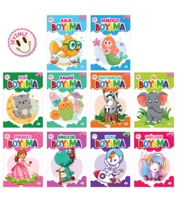 Sevimli Boyama Seti (10 Kitap Takım)