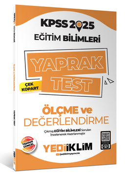 2025 KPSS Eğitim Bilimleri Ölçme ve Değerlendirme Çek Kopart Yaprak Test