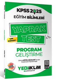 2025 KPSS Eğitim Bilimleri Program Geliştirme Çek Kopart Yaprak Test
