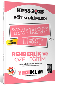 2025 KPSS Eğitim Bilimleri Rehberlik ve Özel Eğitim Çek Kopart Yaprak Test