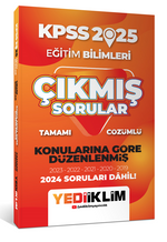 2025 KPSS Eğitim Bilimleri Konularına Göre Düzenlenmiş Tamamı Çözümlü Çıkmış Sorular