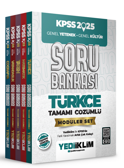 2025 KPSS Genel Yetenek Genel Kültür Tamamı Çözümlü Modüler Set